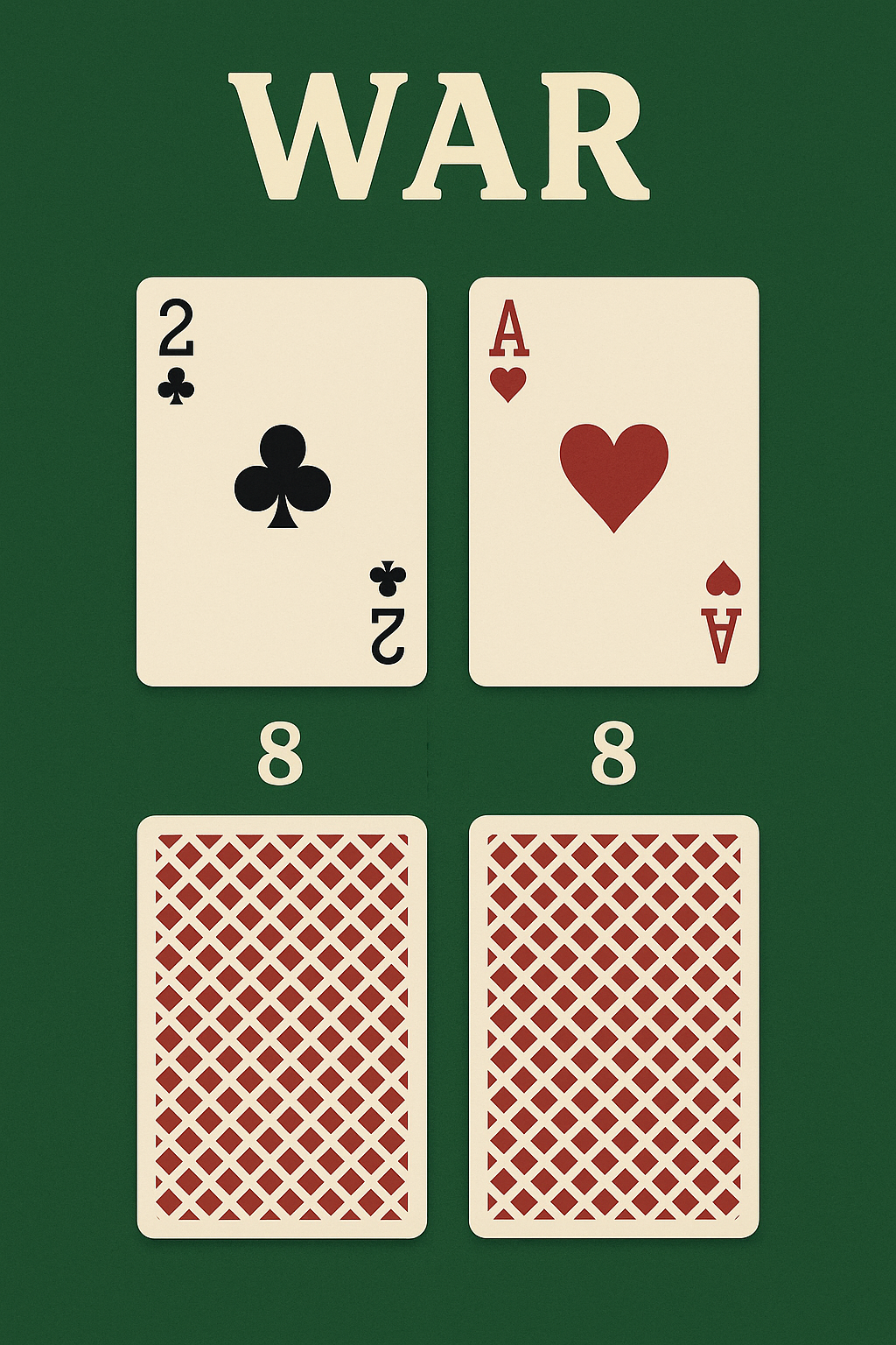 Casino War Card Deck Game